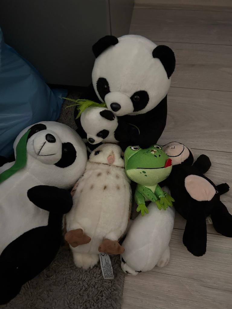 Leuke knuffels voor een jungle- of dierenkamer, Zwart, Ophalen of Verzenden, Zo goed als nieuw, Middelgroot (20 tot 80 cm)