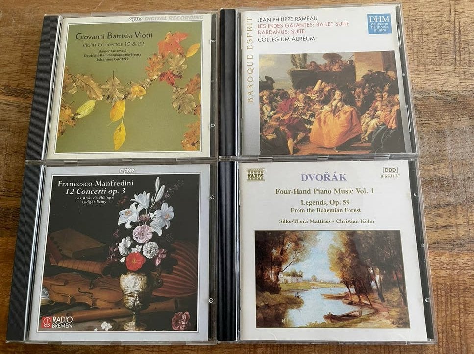 Klassieke CD's: Manfredini, Viotti, Dvořák, Rameau (4 stuks), Gebruikt, Overige componisten, Ophalen of Verzenden, Orkest of Ballet