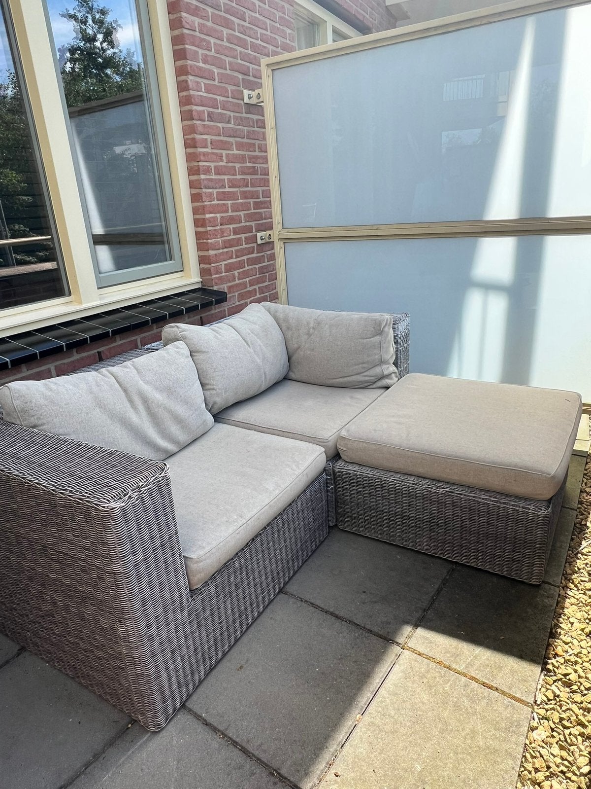 Gebruikte loungeset voor lage prijs!, Ophalen, Overige materialen, Gebruikt, 3 zitplaatsen