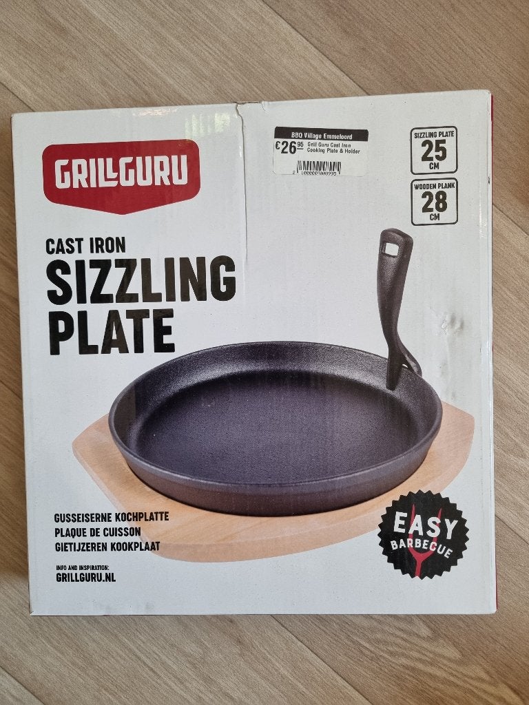 Grill Guru Cast Iron Sizzling Plate 25 cm, Verzenden, Nieuw, Grill Guru