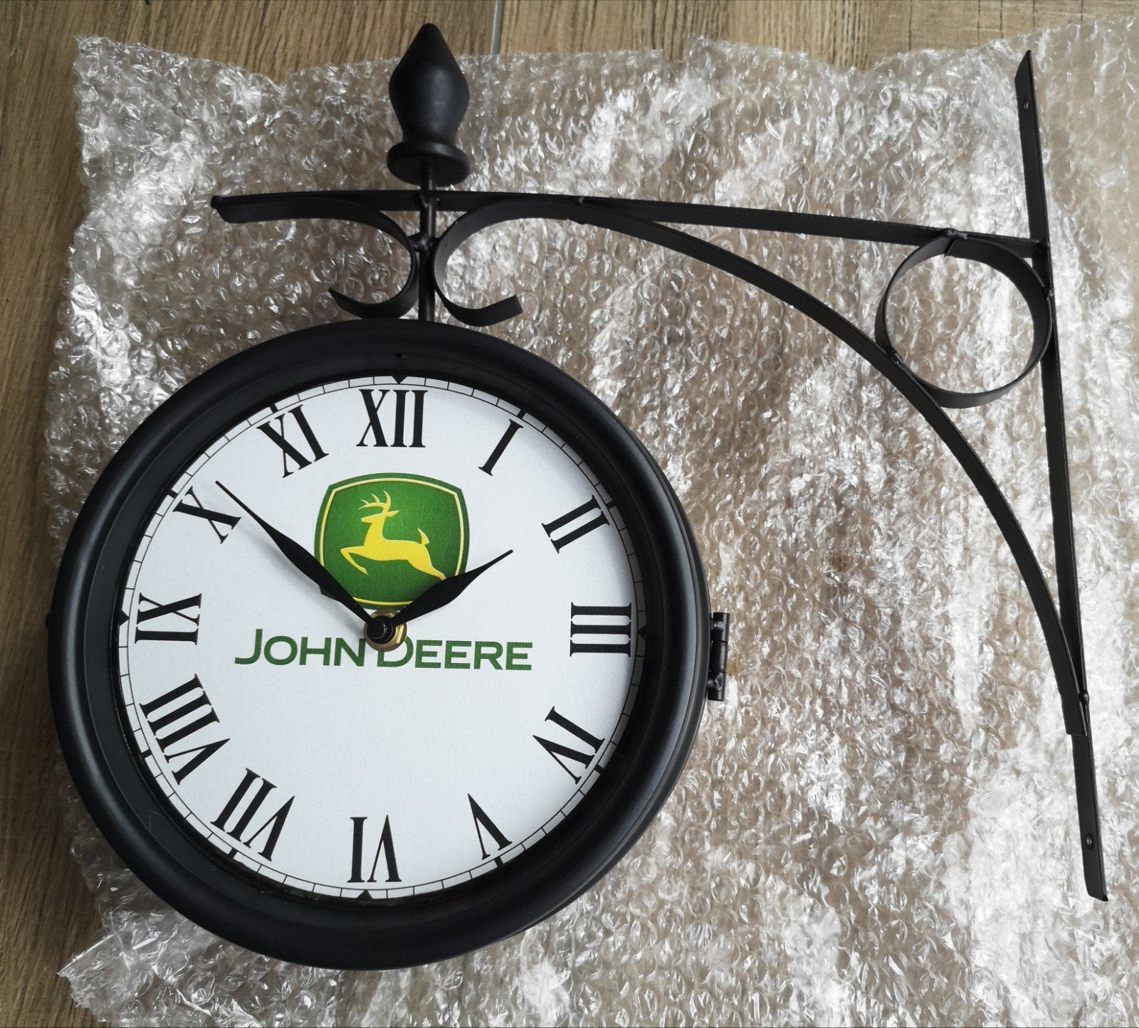 Dubbelzijdige JOHN DEERE stationsklok, Ophalen of Verzenden, Nieuw, Reclamebord