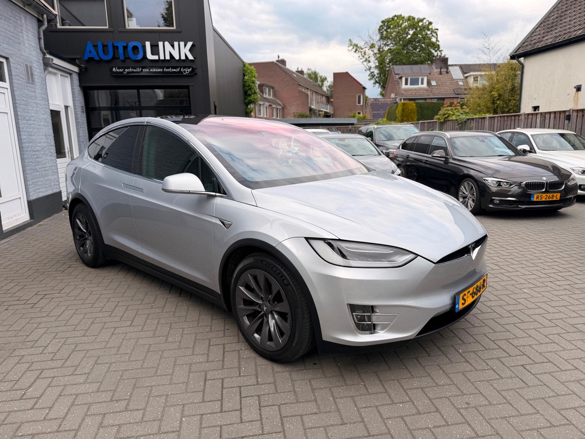 Tesla Model X 75D Base | AUTOPILOT | PANO | LEDER | ORG NL |, Automaat, Model X, Gebruikt, Zwart
