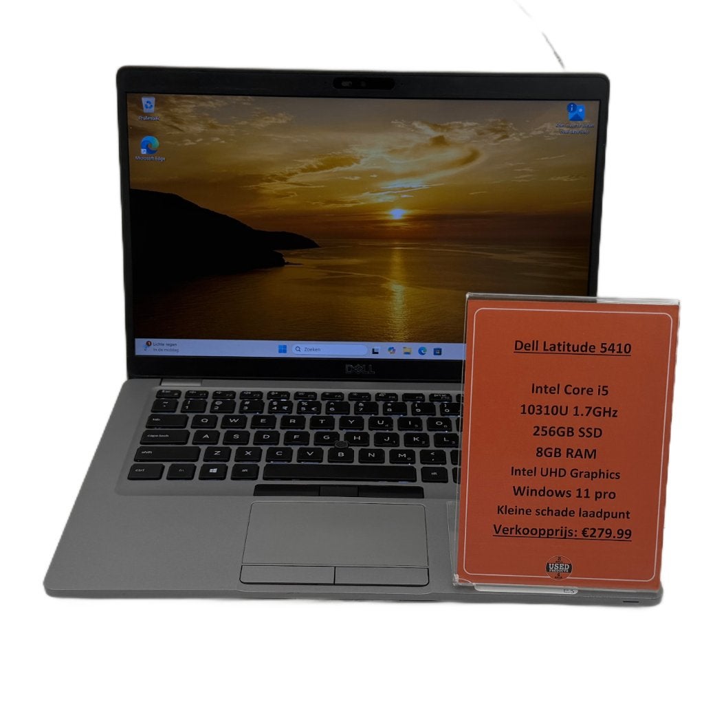 Dell Latitude 5410 Laptop | i5-10310U 256GB 8GB | Schade |, 256 GB, 2 tot 3 Ghz, Qwerty, Toulonselaan 72