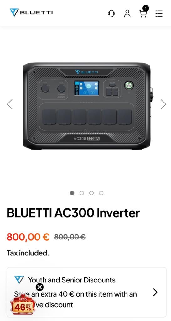 Bluetti AC300 inverter, Ophalen, Zo goed als nieuw