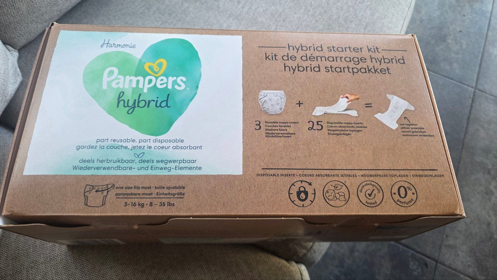 2x Nieuwe Pampers Harmonie Hybrid Wasbare Luiers, Ophalen of Verzenden, Nieuw