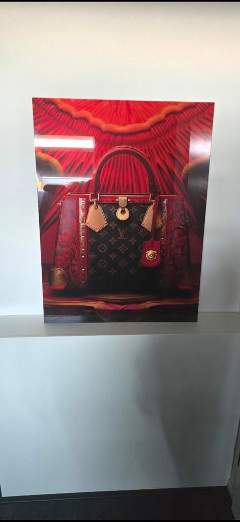 Glas LV "schilderij" wanddecoratie Louis vuitton, Ophalen of Verzenden