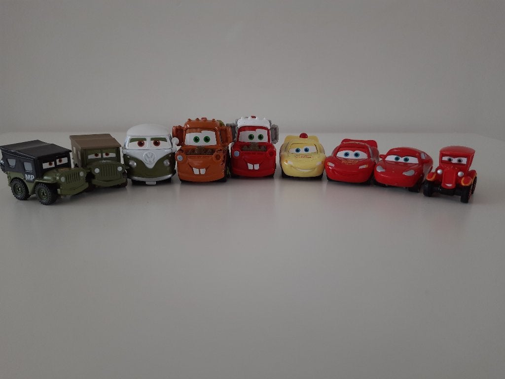 9 Disney Cars autootjes, Ophalen of Verzenden, Gebruikt