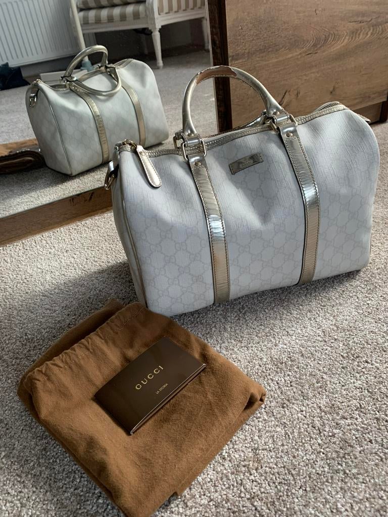 Gucci shopping bag, origineel!, 30 cm of meer, Gebruikt, Wit, Minder dan 35 cm