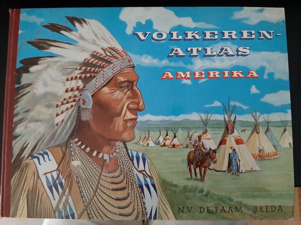 Volkerenatlas/ plaatjesalbum, Amerika, uitg, De Faam Breda., Boeken, Verzenden, Gelezen, Plaatjesalbum