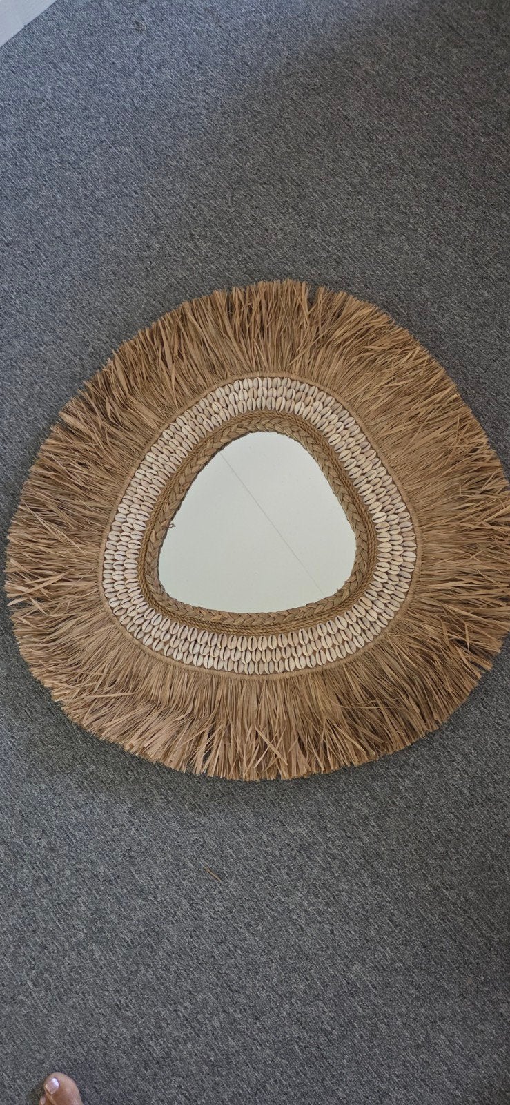 Nieuwe handgemaakte spiegel uit Bali - 60x60 cm, Huis en Inrichting, Ophalen, Nieuw, Minder dan 100 cm, Overige vormen