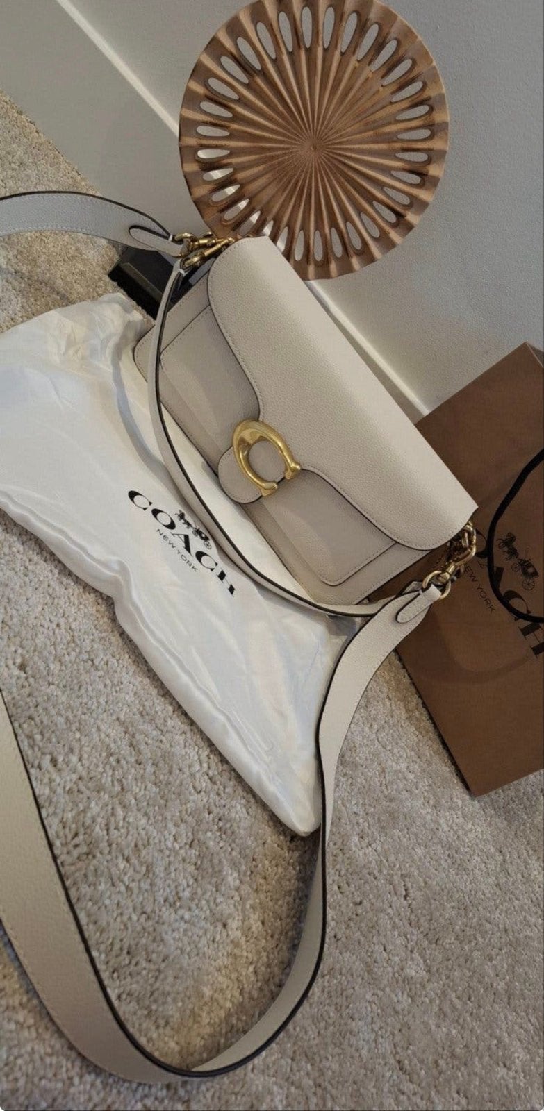 Coach Tabby 26 Schoudertas - Crèmekleurig, Ophalen of Verzenden, Zo goed als nieuw, Beige, Schoudertasje