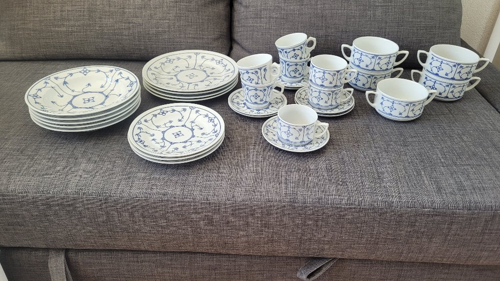 Sarsservies blauw, Ophalen, Gebruikt, Overige merken, Bord(en)
