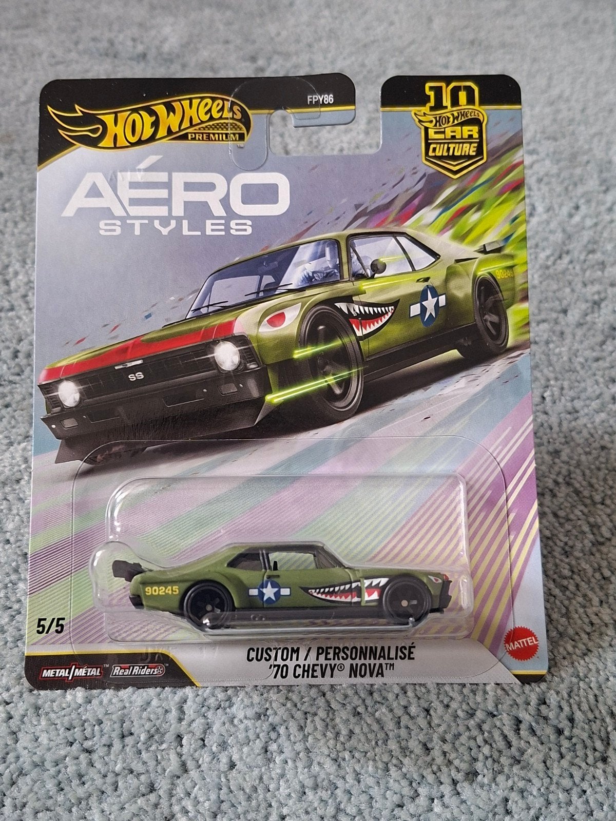 Hot Wheels Premium '70 Chevy Nova Aero Styles FPY86, Ophalen of Verzenden, Nieuw, Auto