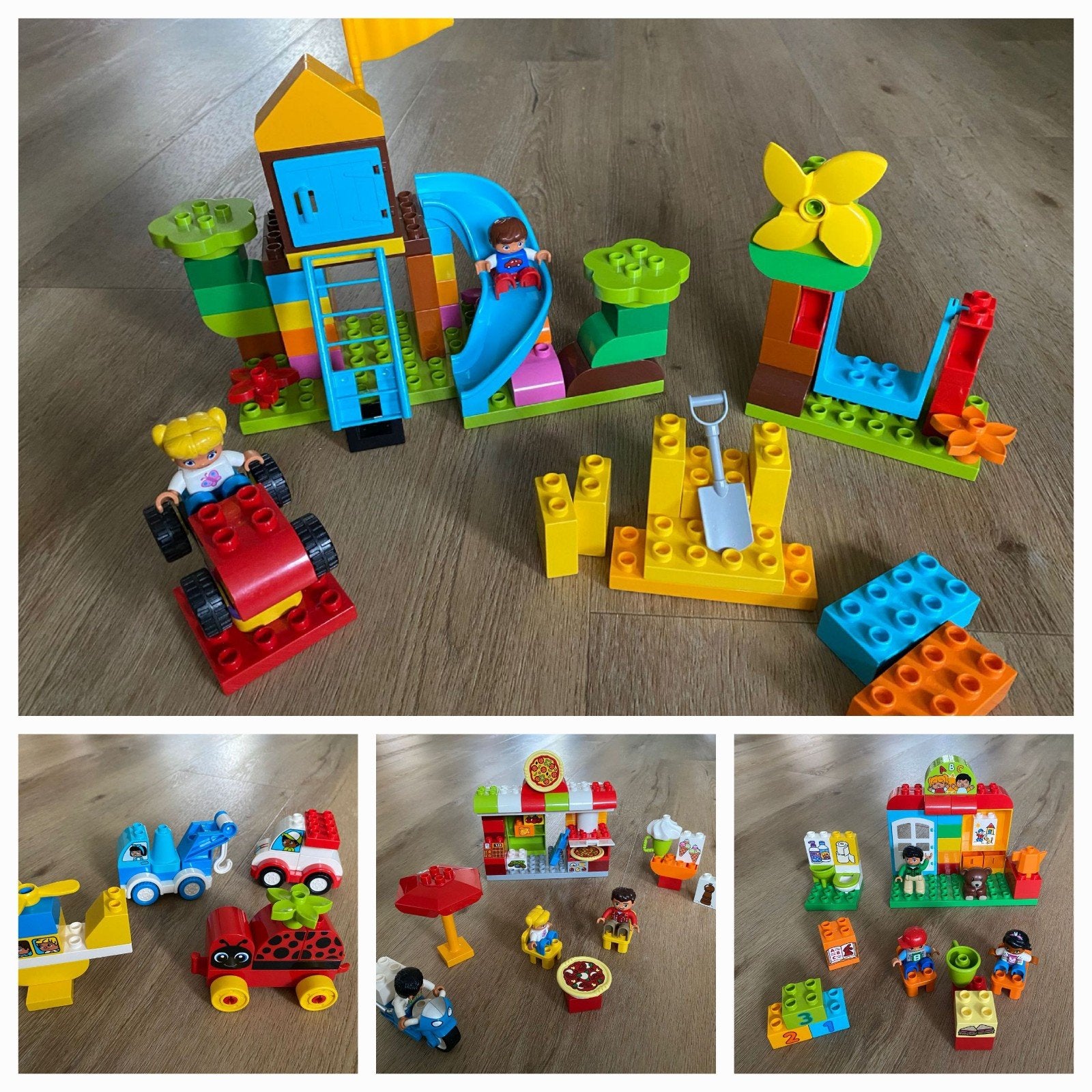 Grote collectie LEGO Duplo met trein, dieren en voertuigen, Ophalen, Zo goed als nieuw