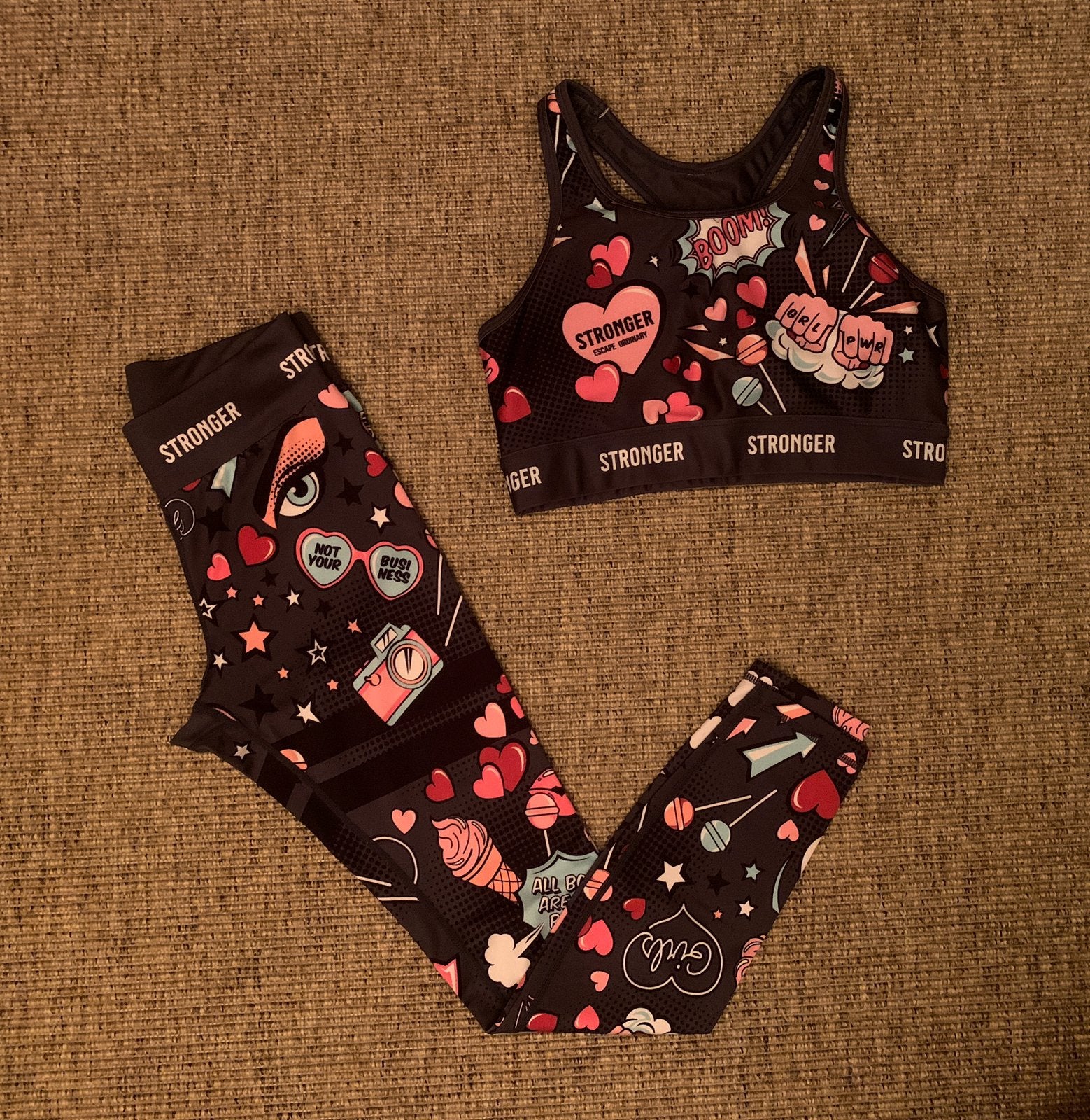 STRONGER set Derby maat S / M, Kleding | Dames, Ophalen of Verzenden, Zo goed als nieuw, Maat 36 (S), Fitness of Aerobics