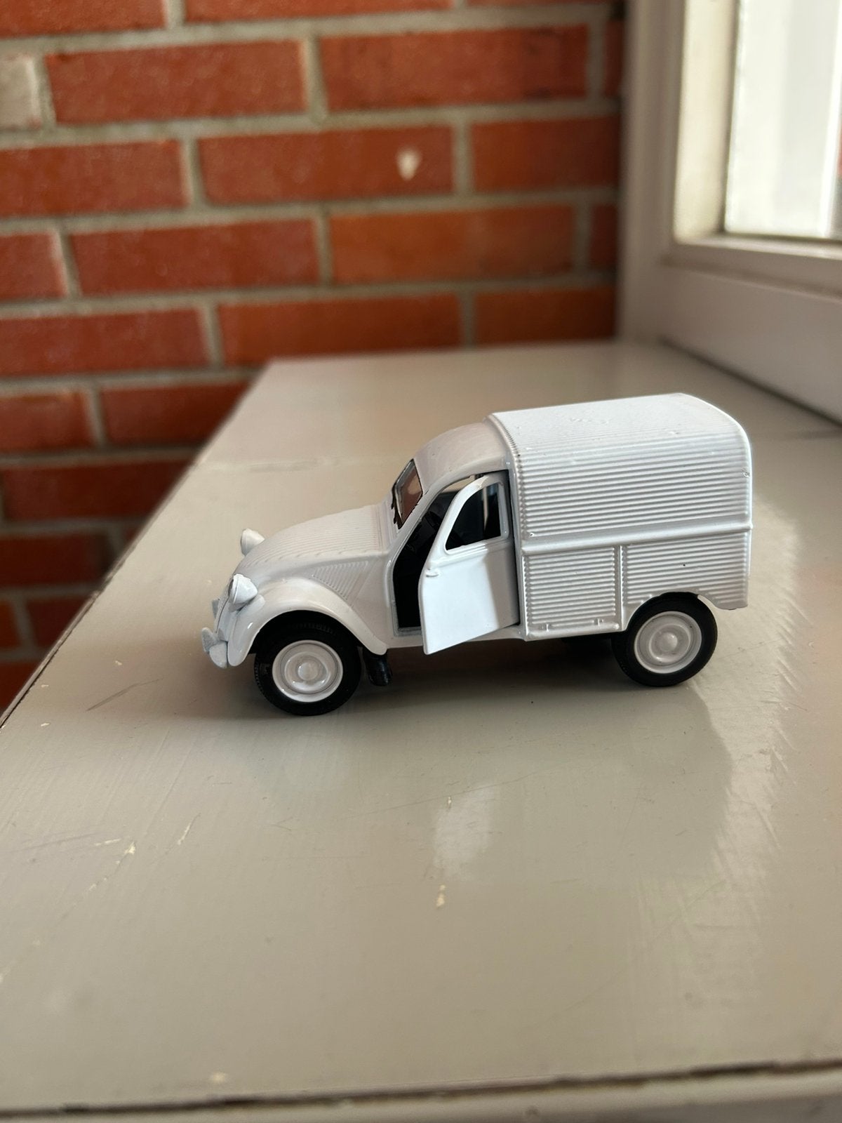 Citroën 2CV Fourgonnette (Wit10 cm) 1/34 Welly modelauto m, Ophalen of Verzenden, Nieuw, Auto, Overige merken