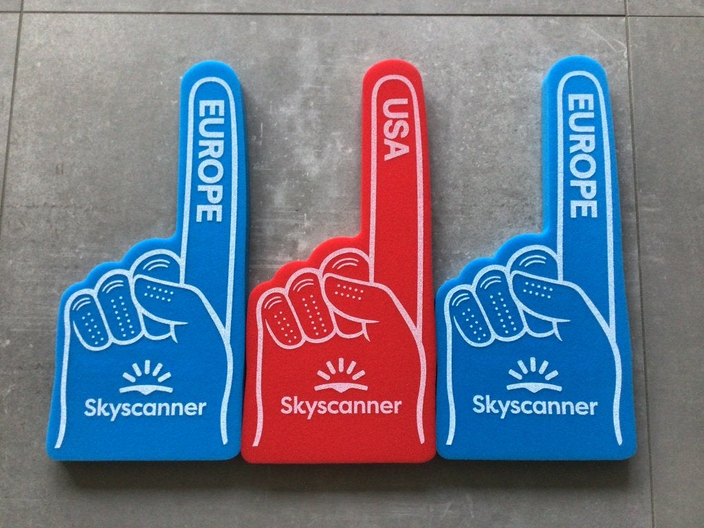 Solheim 2026 Skyscanner schuimhanden - Europa en USA, Ophalen of Verzenden, Zo goed als nieuw, Overige typen, Overige merken
