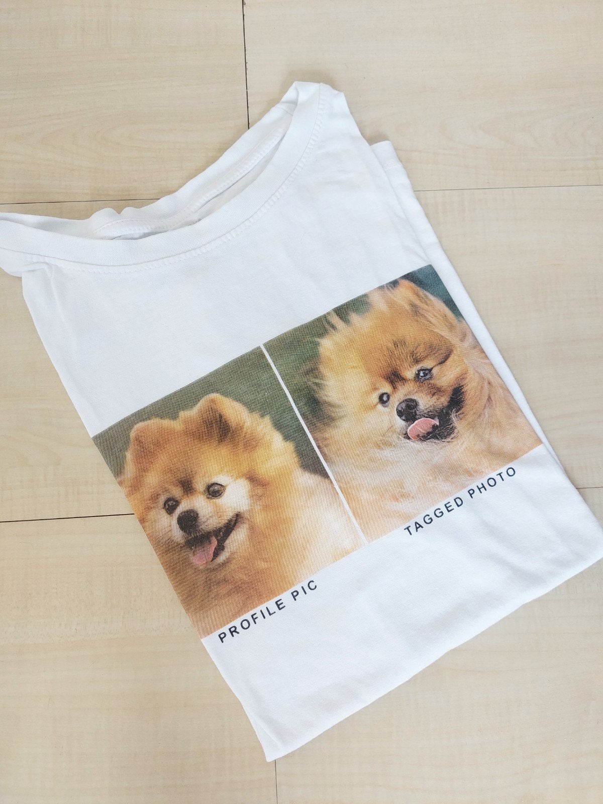 Printed tee pomeriaan hond keeshond maat L, Primark, Ophalen of Verzenden, Gedragen, Maat 42/44 (L)