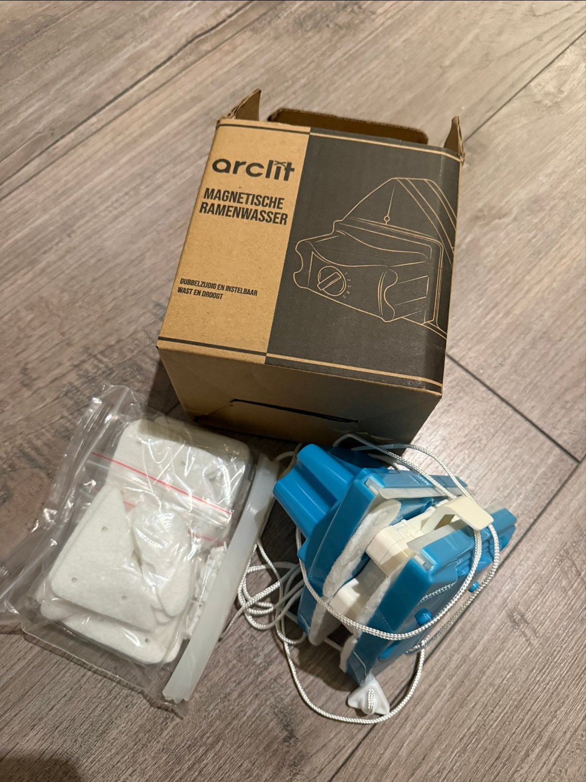 Arclit Magnetische Ramenwasser - Dubbelzijdig en Instelbaar, Huis en Inrichting, Ophalen of Verzenden, Raamwisser of Trekker