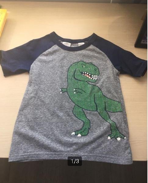 Dinosaurus shirt maat 110, Ophalen of Verzenden, Zo goed als nieuw, Jongen, Shirt of Longsleeve