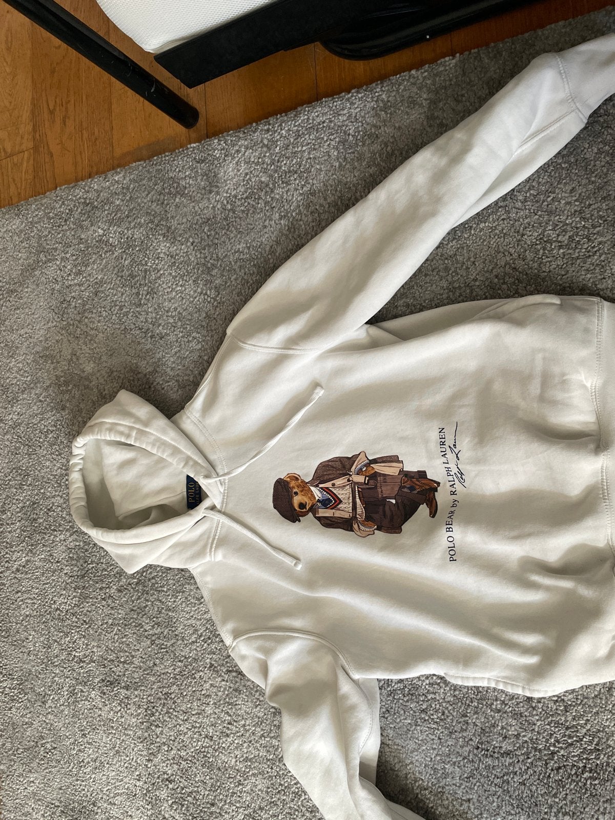 Polo Ralph Lauren Hoodie met Polo Bear - Maat XS, Ophalen of Verzenden, Zo goed als nieuw, Maat 46 (S) of kleiner, Wit