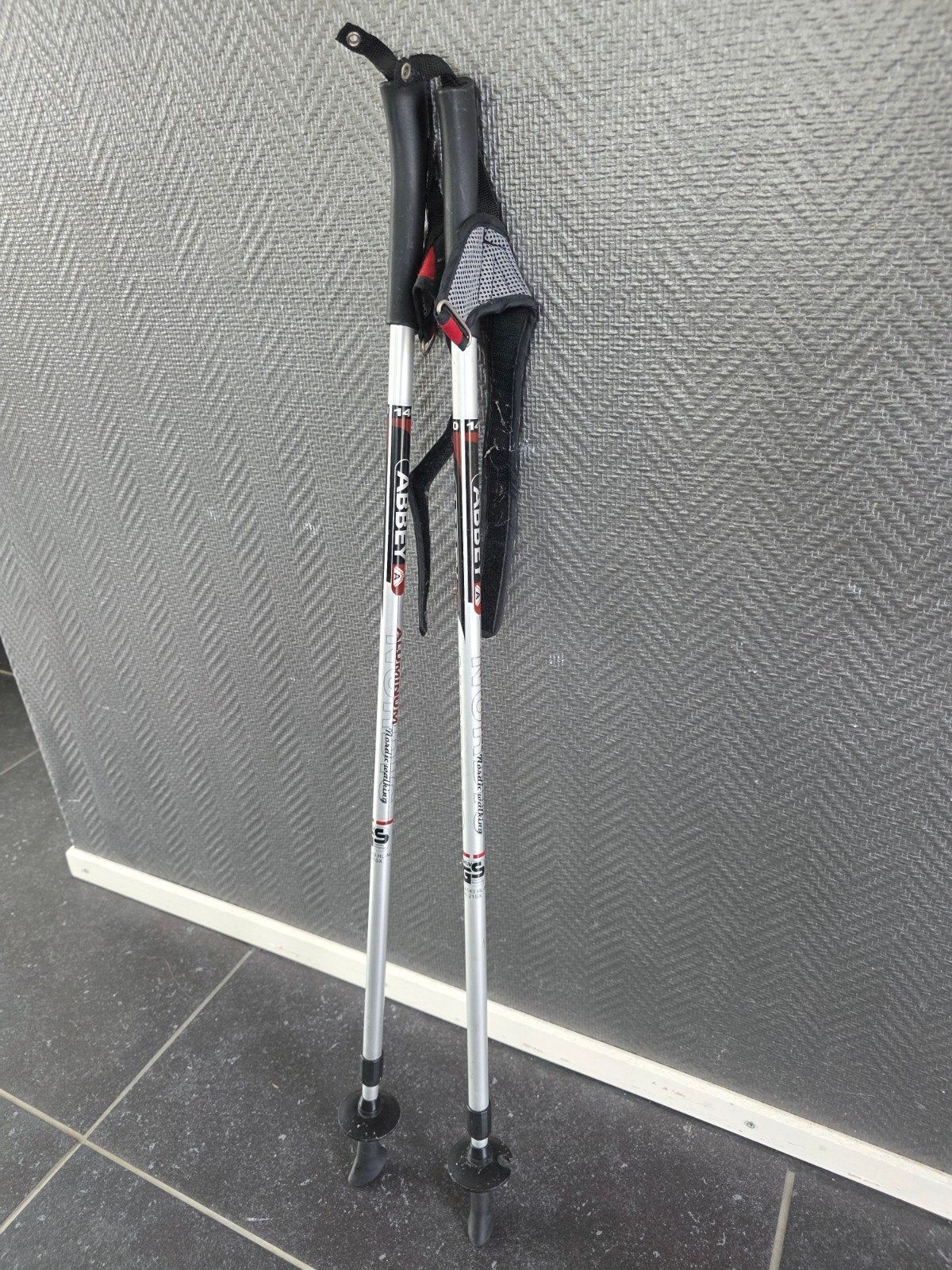 Abbey Nordic Walkingstokken - Aluminium, Sport en Fitness, Bergsport en Wandelen, Ophalen, Gebruikt, Wandelstok