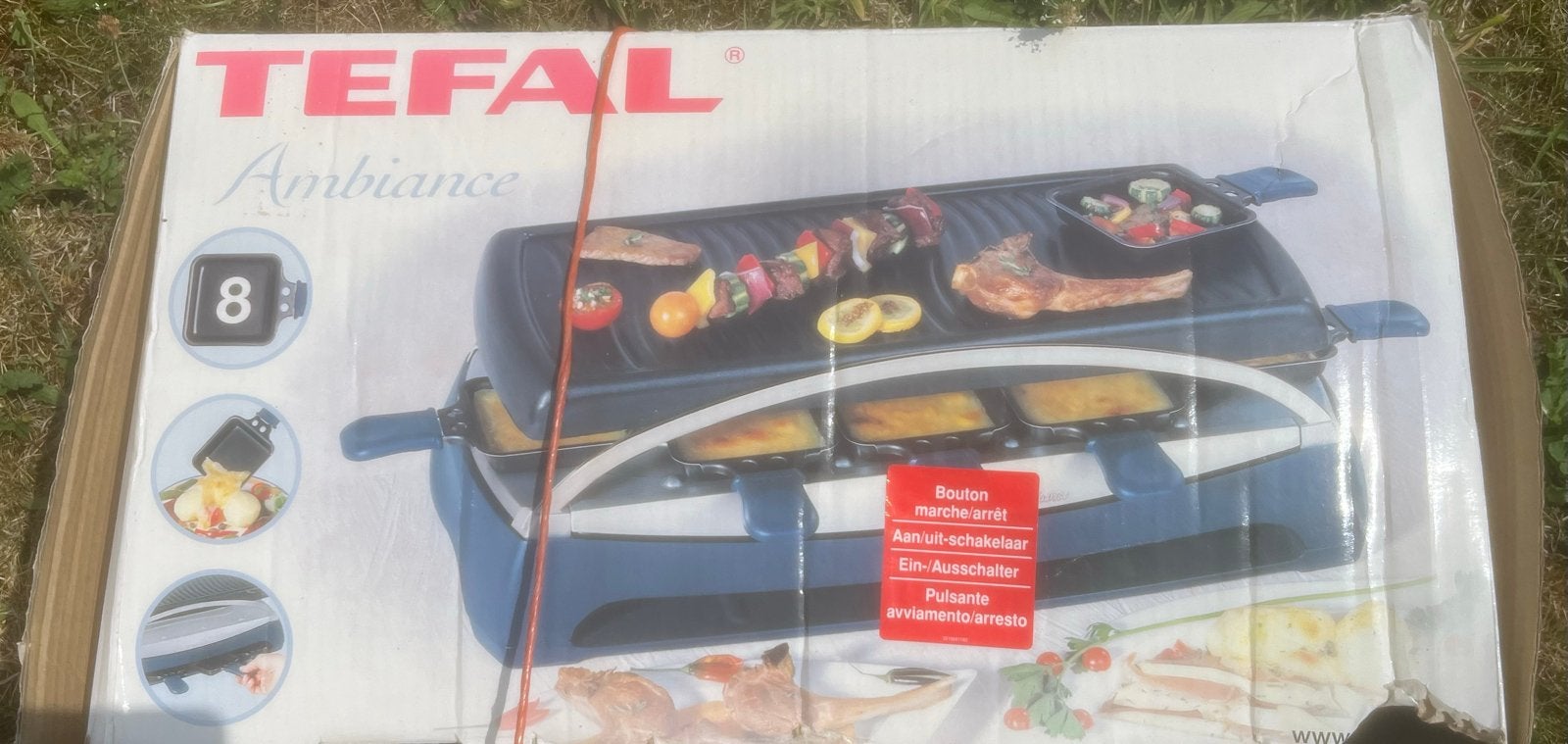 Gourmet - Tefal Ambiance Raclette Grill - 8 Personen, Ophalen, Zo goed als nieuw, 8 personen of meer