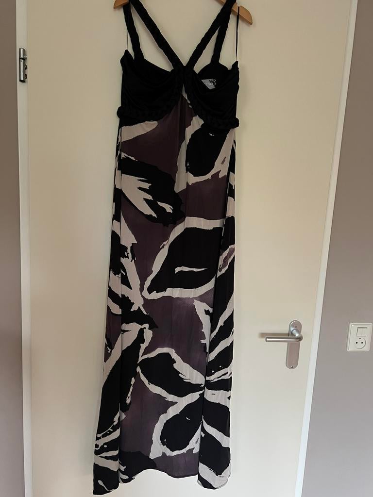 Nicowa mooie longdress/ maat 40/opruiming, Maat 38/40 (M), Bruin, Verzenden, Zo goed als nieuw