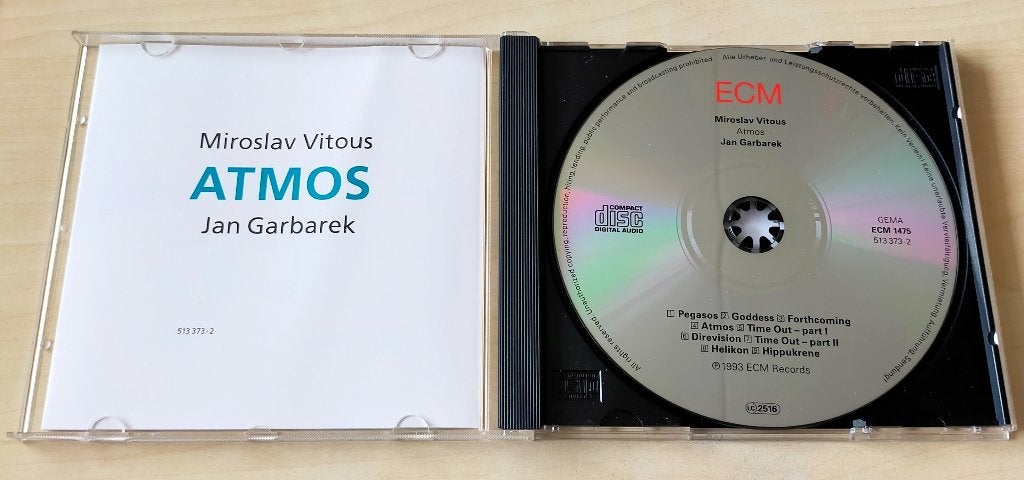 Miroslav Vitous Jan Garbarek - Atmos CD 1993 ECM, Ophalen of Verzenden, Gebruikt, Jazz