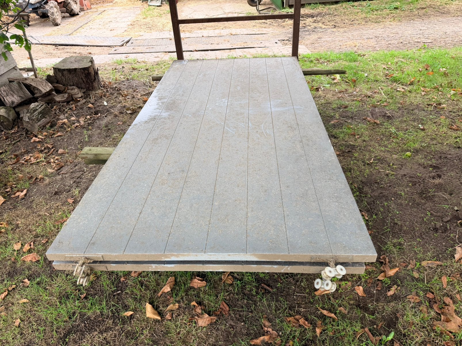 Buiten schuifdeur stal/ Schuur Okoume WBP, Doe-het-zelf en Verbouw, Ophalen, Gebruikt, Multiplex, 20 tot 50 mm