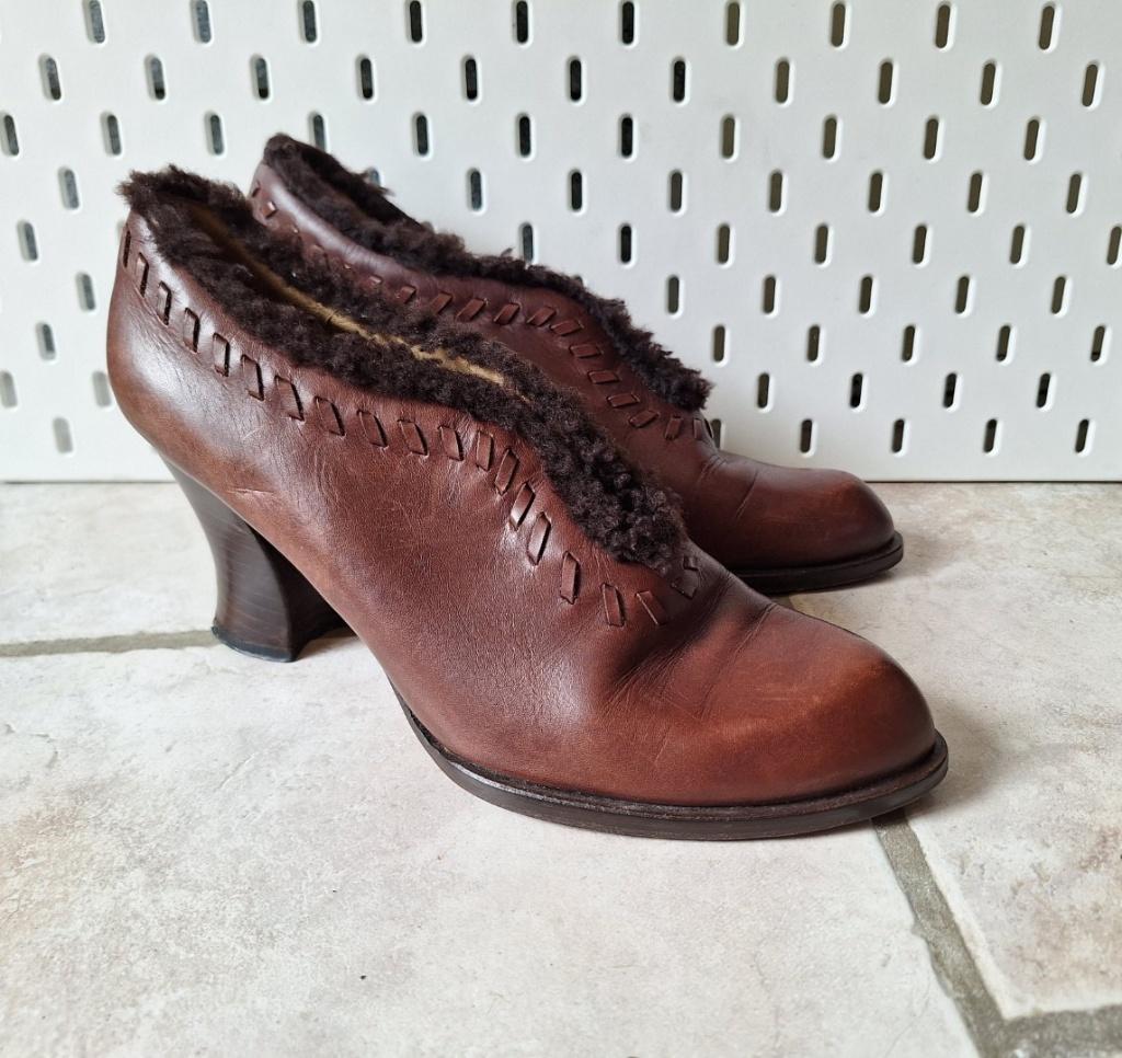 Audley bruine hakken vintage look maat 40,5, Verzenden, Gedragen, Bruin