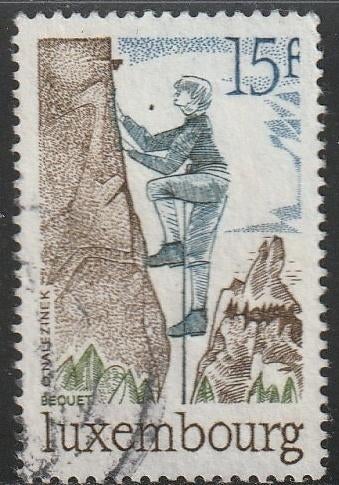 Luxemburg 1975 913 Bergbeklimmen, Gest, Ophalen of Verzenden, Luxemburg, Gestempeld