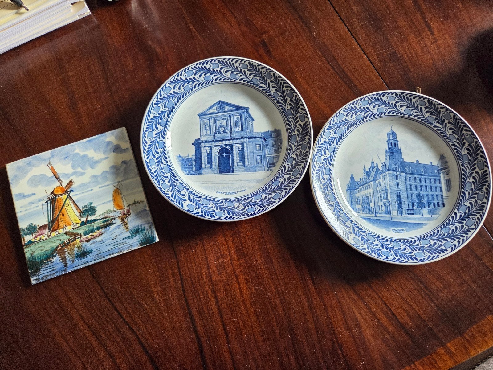 € 25,->> Wandborden Rotterdam Petrus Regout  & Co, Antiek en Kunst, Ophalen