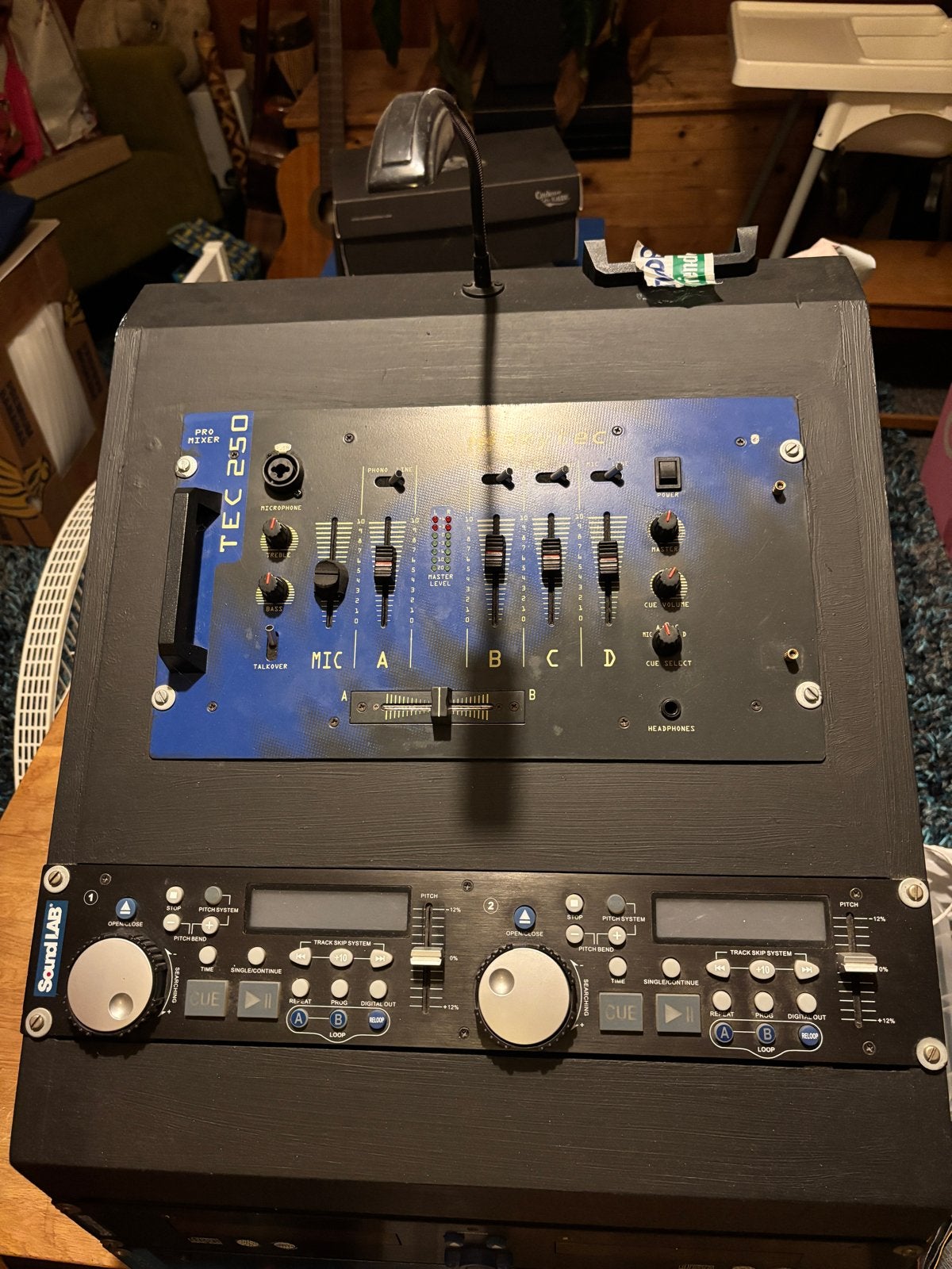 Mengpaneel Skytec TEC 250 met SoundLAB CD-spelers, Ophalen, Gebruikt, Minder dan 5 kanalen, Microfooningang