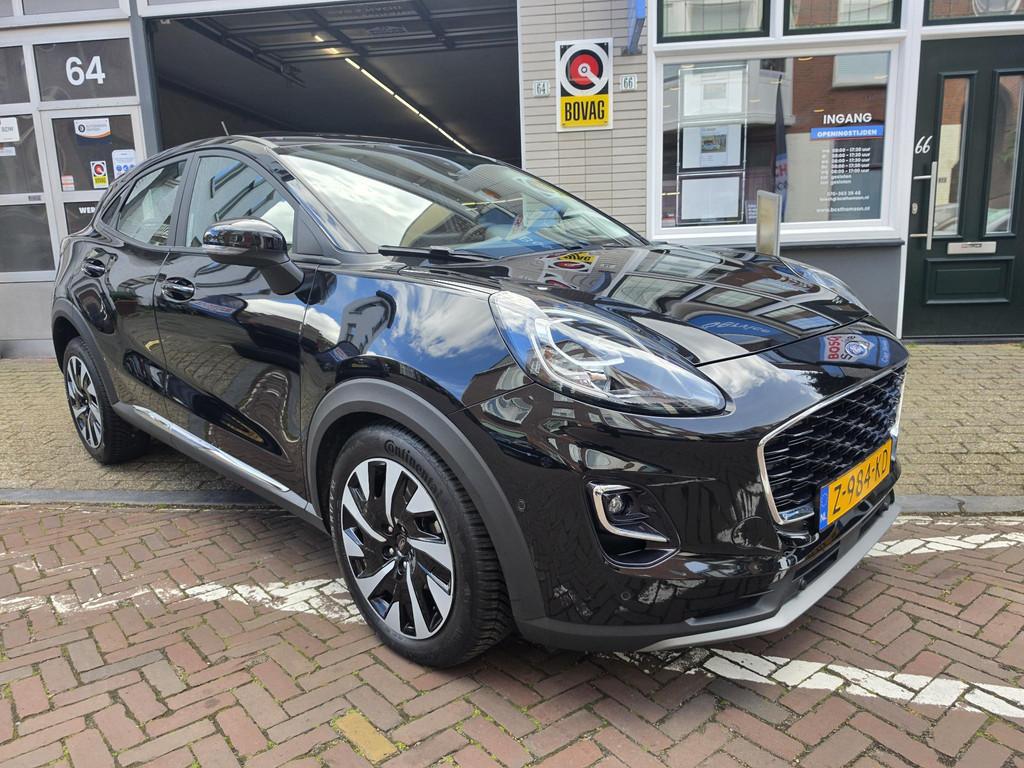Ford Puma 1.0 EcoBoost Hybrid Titanium, Auto's, Euro 6, Zwart, Bedrijf, 3 cilinders