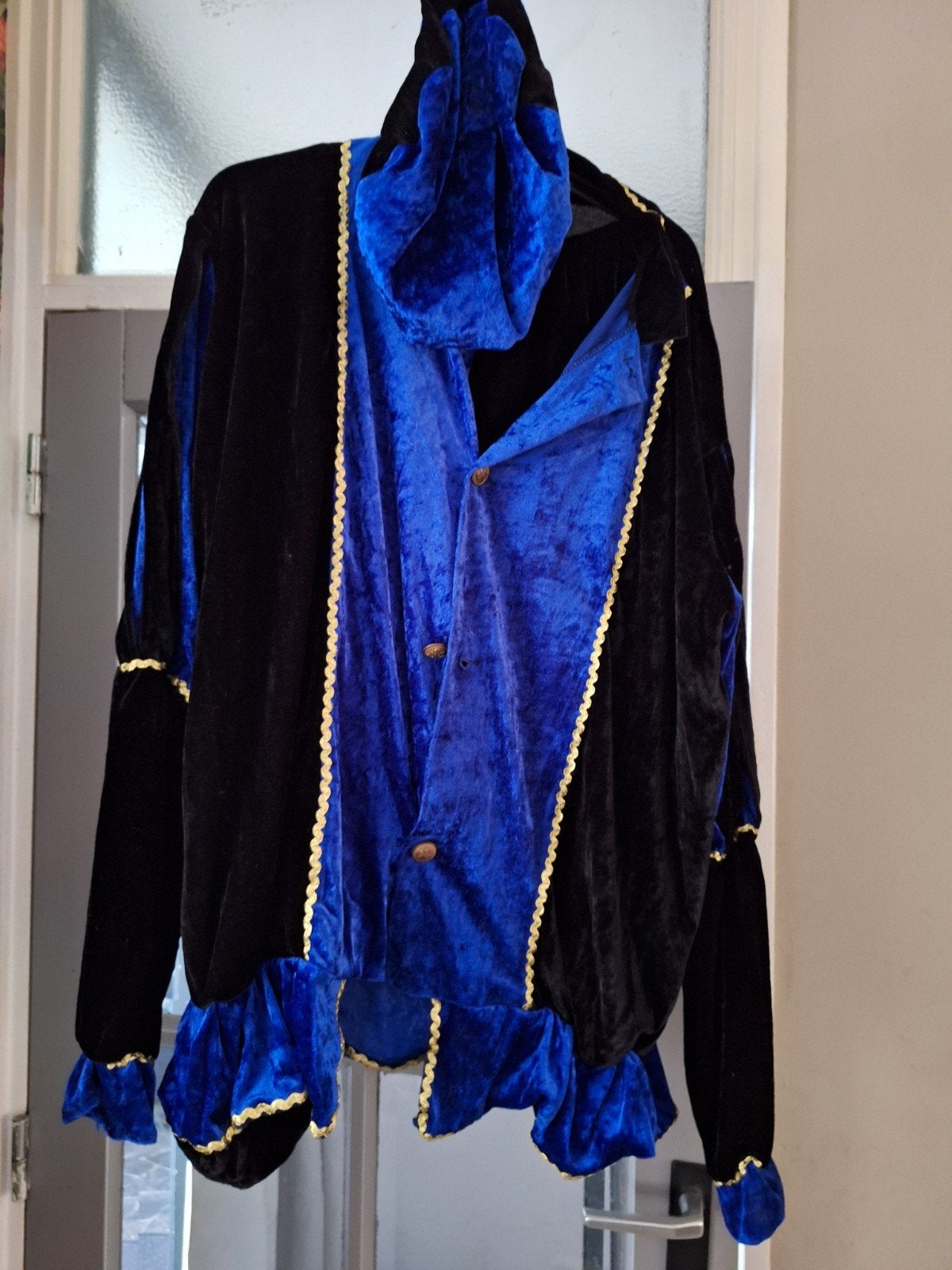 Zwarte Piet kostuum met pruik en handschoenen, Kleding | Heren, Onbekend, Kerstmis of Sinterklaas, Maat 56/58 (XL), Ophalen of Verzenden