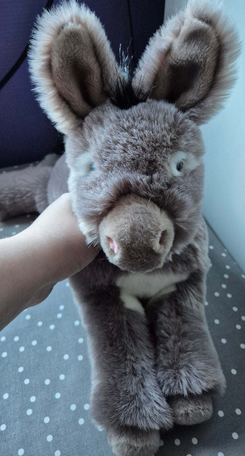 Douglas cuddle toys rupert Dlux donkey/ezel knuffel ESSA, Overige merken, Overige karakters, Grijs, Nieuw