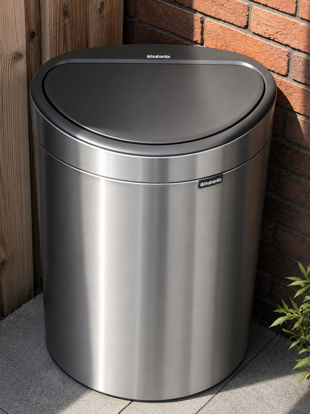 Brabantia Touch Bin Prullenbak - 10 + 23 Liter - Mat Zwart, Ophalen, 40 liter of meer, Zo goed als nieuw, 75 – 100