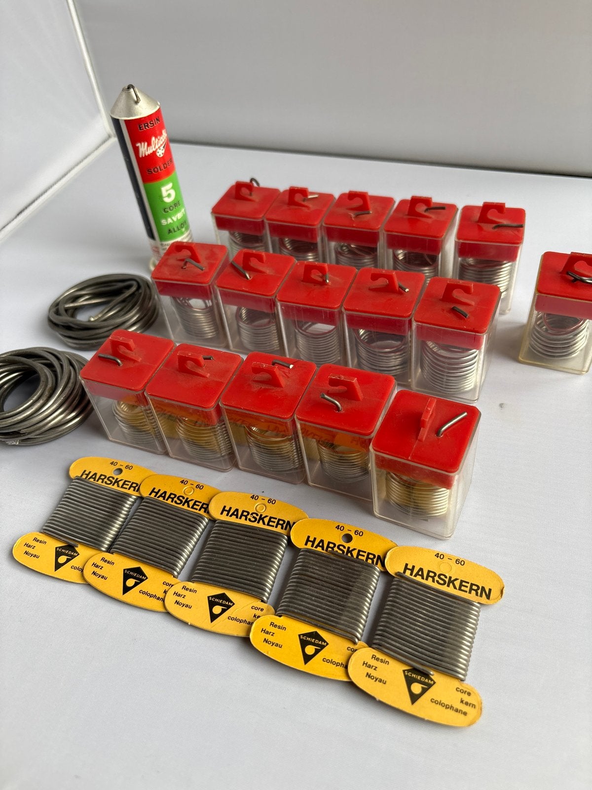 Vintage Soldeer Tin Set - Ersin Multicore & Harskern, Ophalen of Verzenden, Nieuw
