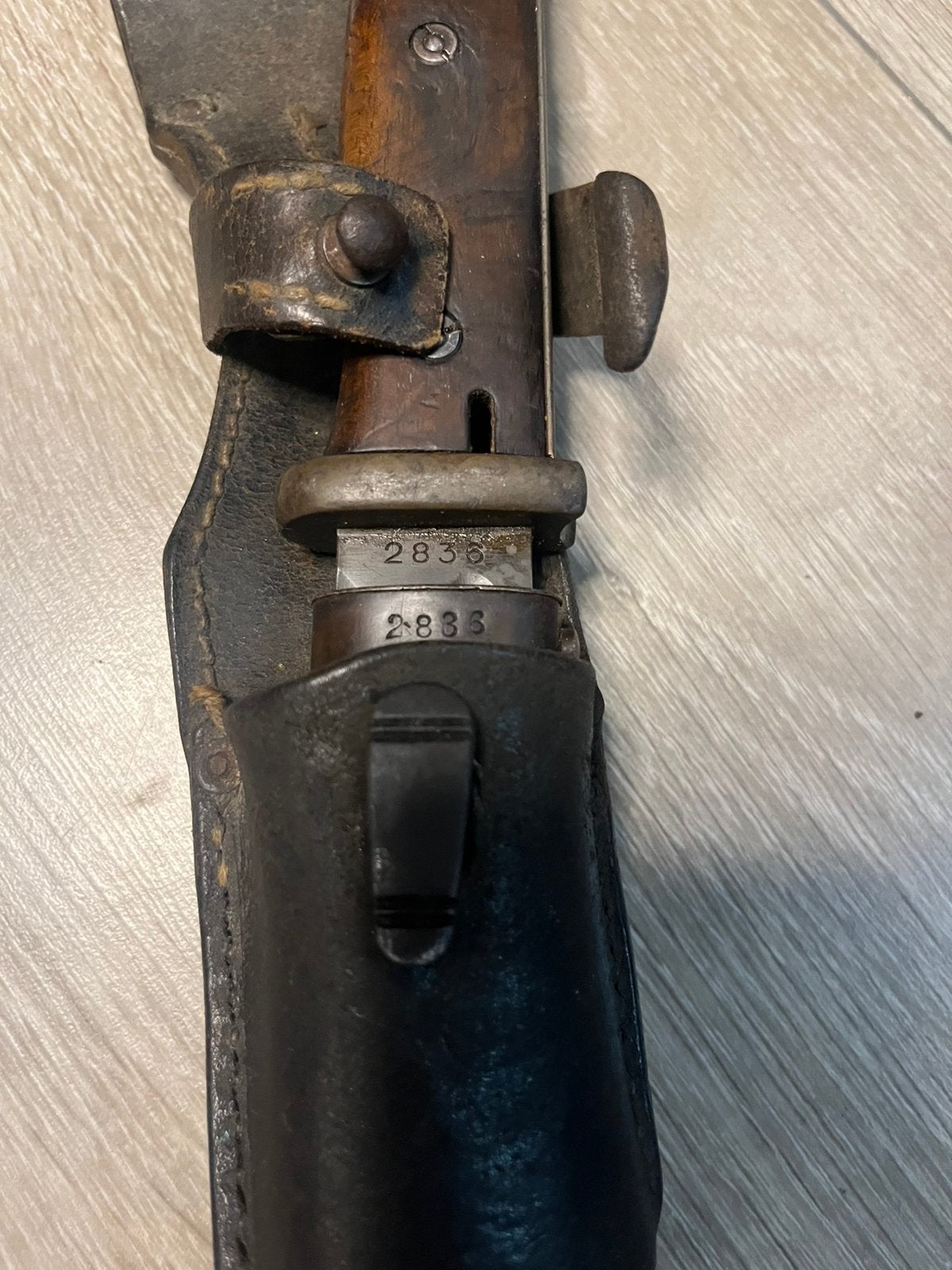 Nummergelijke k98 bajonet duits wo2, Ophalen of Verzenden, Zo goed als nieuw