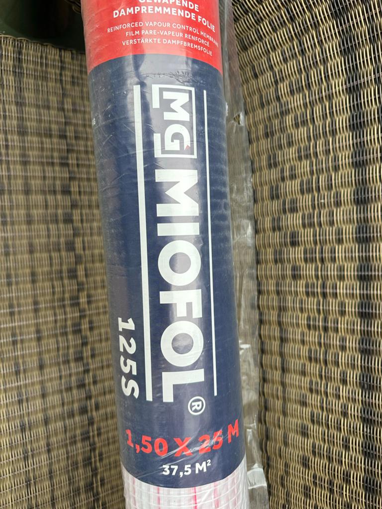 Miofol 125S Gewapende Dampremmende Folie - 37,5 m², Ophalen, Nieuw, 15 m² of meer, Folie