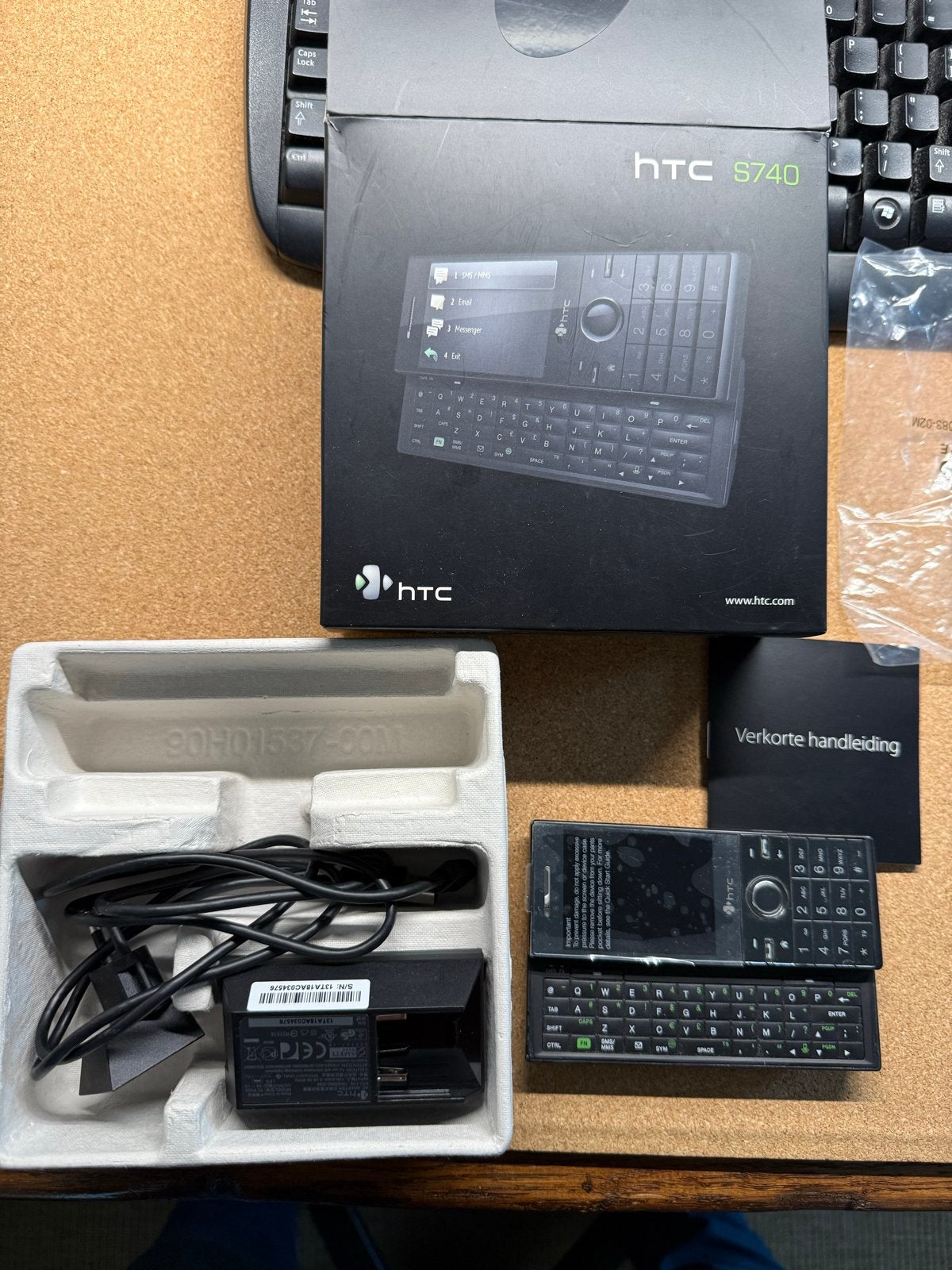 HTC S740 met originele verpakking, handleiding en oplader, Telecommunicatie, HTC, Gebruikt, Fysiek toetsenbord, Ophalen of Verzenden