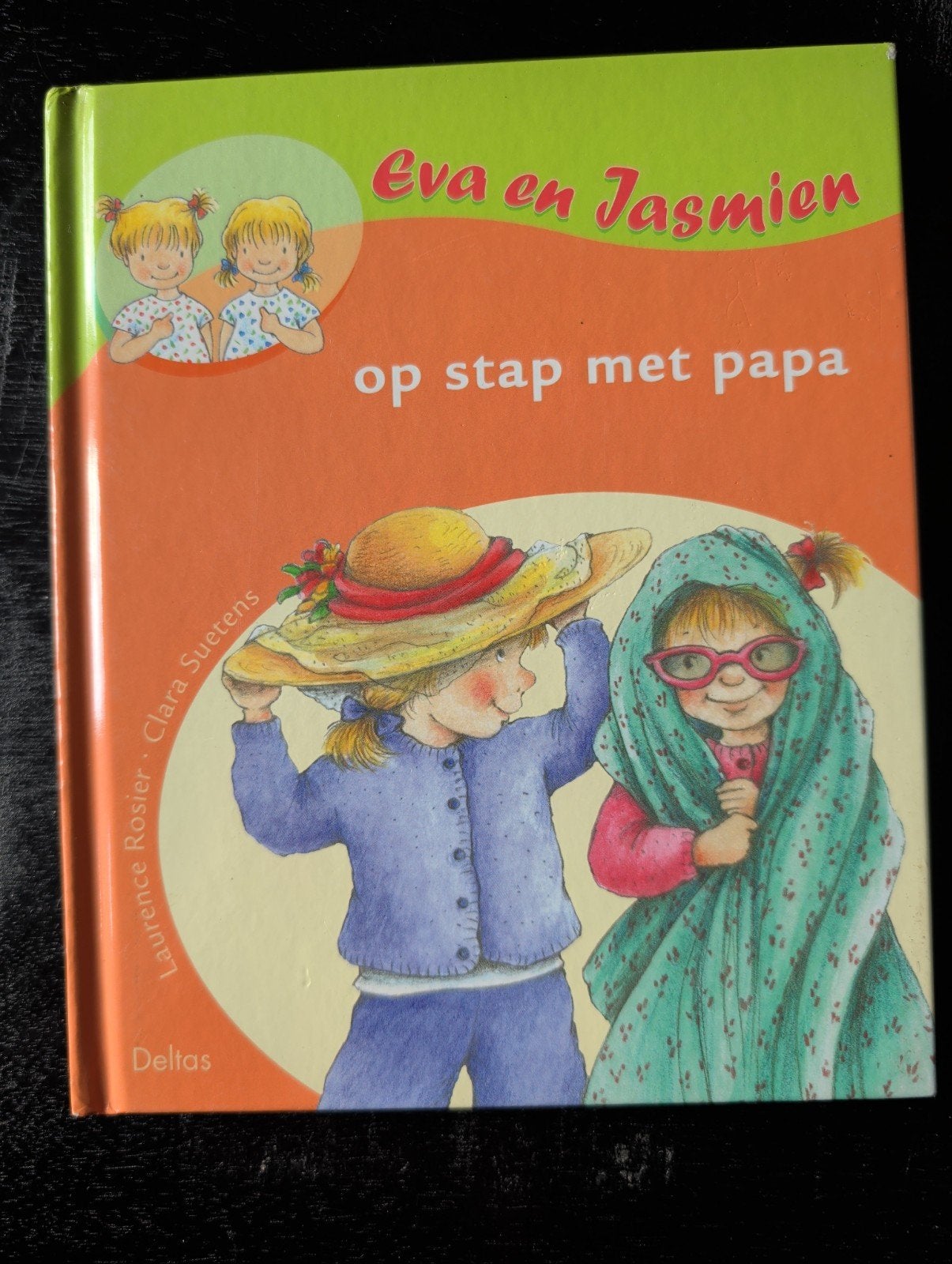 Eva en Jasmien op stap met papa - Kinderboek, Ophalen of Verzenden, Zo goed als nieuw, Clara Suetens, Laurence Rosier, Fictie algemeen