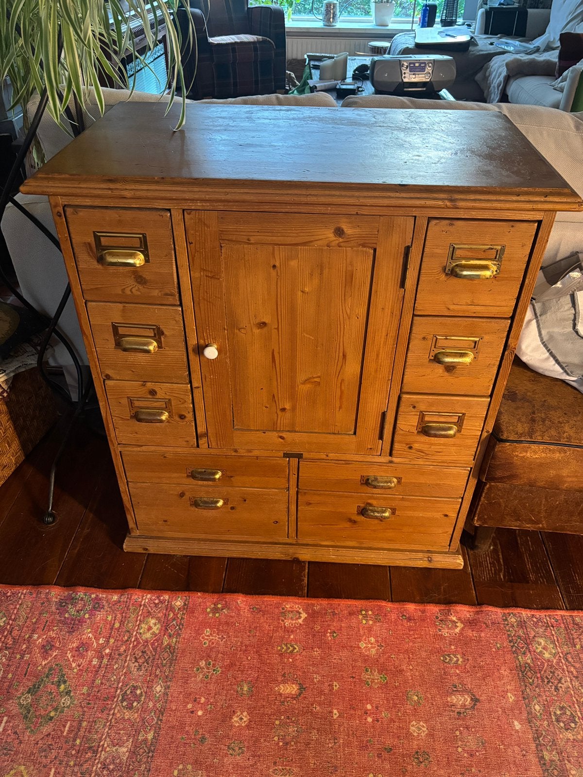 Apothekerskast grenen, Huis en Inrichting, Kasten | Dressoirs, Zo goed als nieuw, Grenenhout, 25 tot 50 cm, Met deur(en)