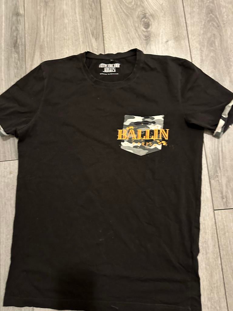 Ballin Amsterdam T-shirt Zwart met Camo Zakje, Ophalen of Verzenden, Nieuw, Maat 48/50 (M), Zwart