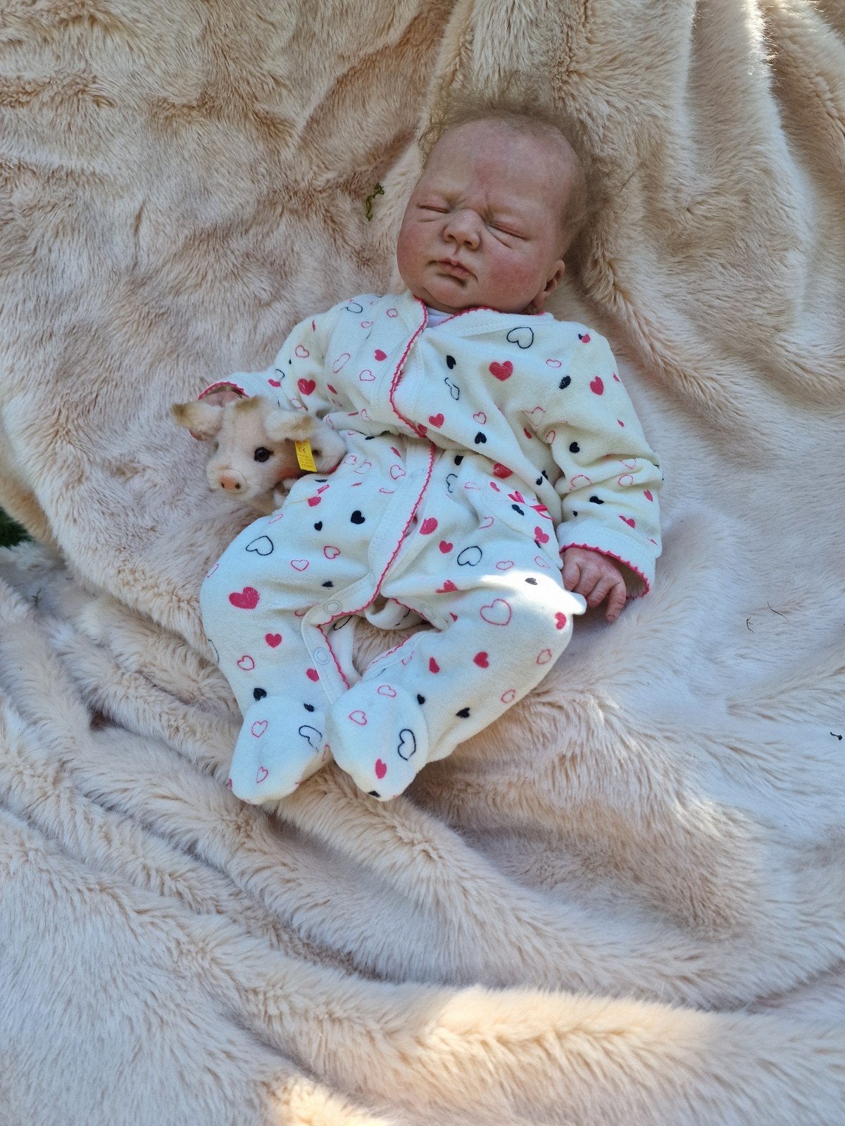Realistische Reborn Babypop Ivy met Kleding, Ophalen of Verzenden, Zo goed als nieuw, Babypop