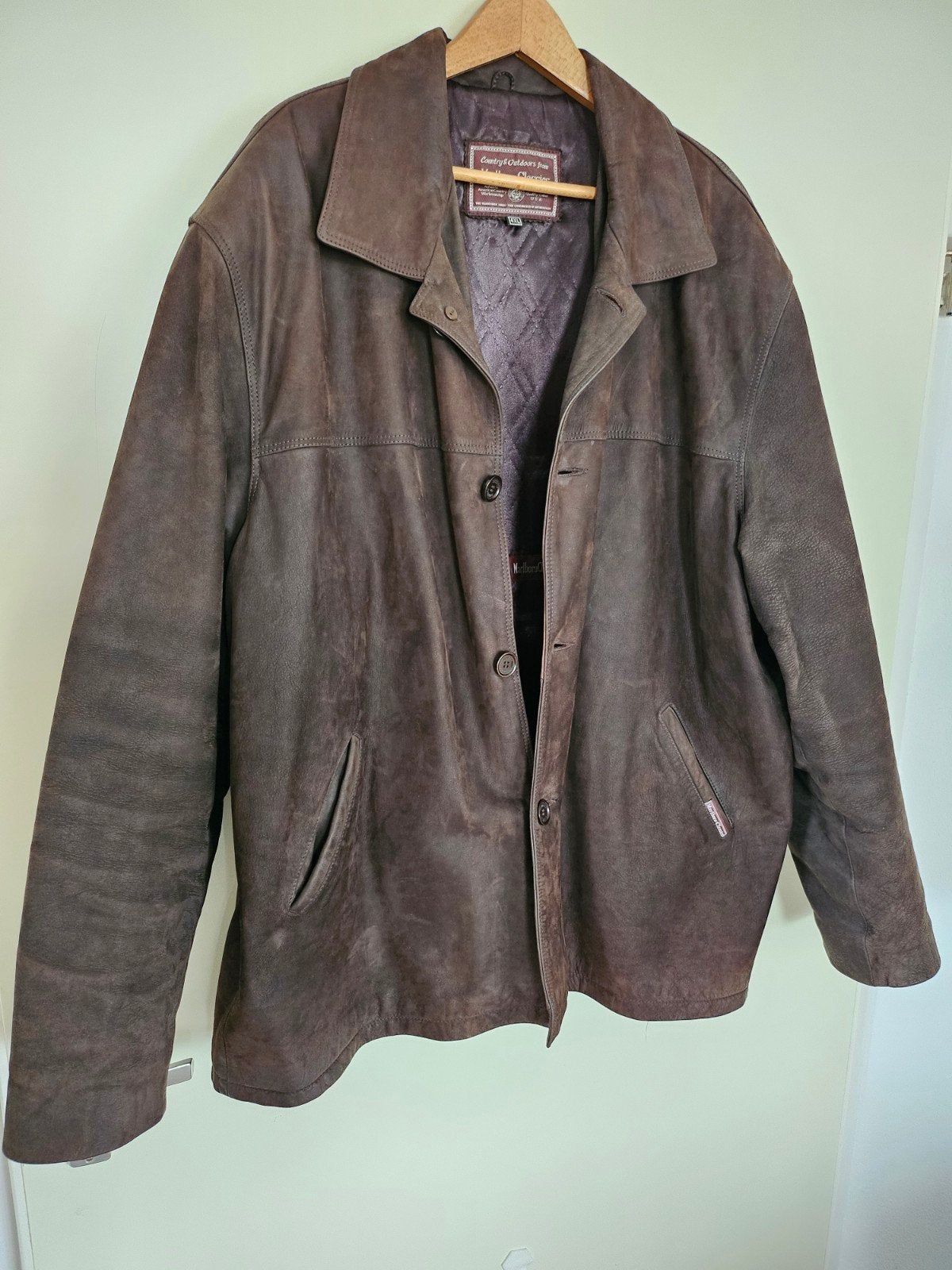 Marlboro Classics Leren Jas  4XL, Bruin, Jas of Mantel, Gedragen, Ophalen