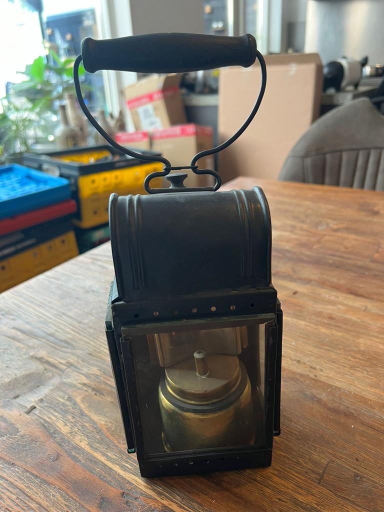 Oude spoorwegen seinlamp uit 1943, Ophalen of Verzenden, Gebruikt, Trein, Overige typen