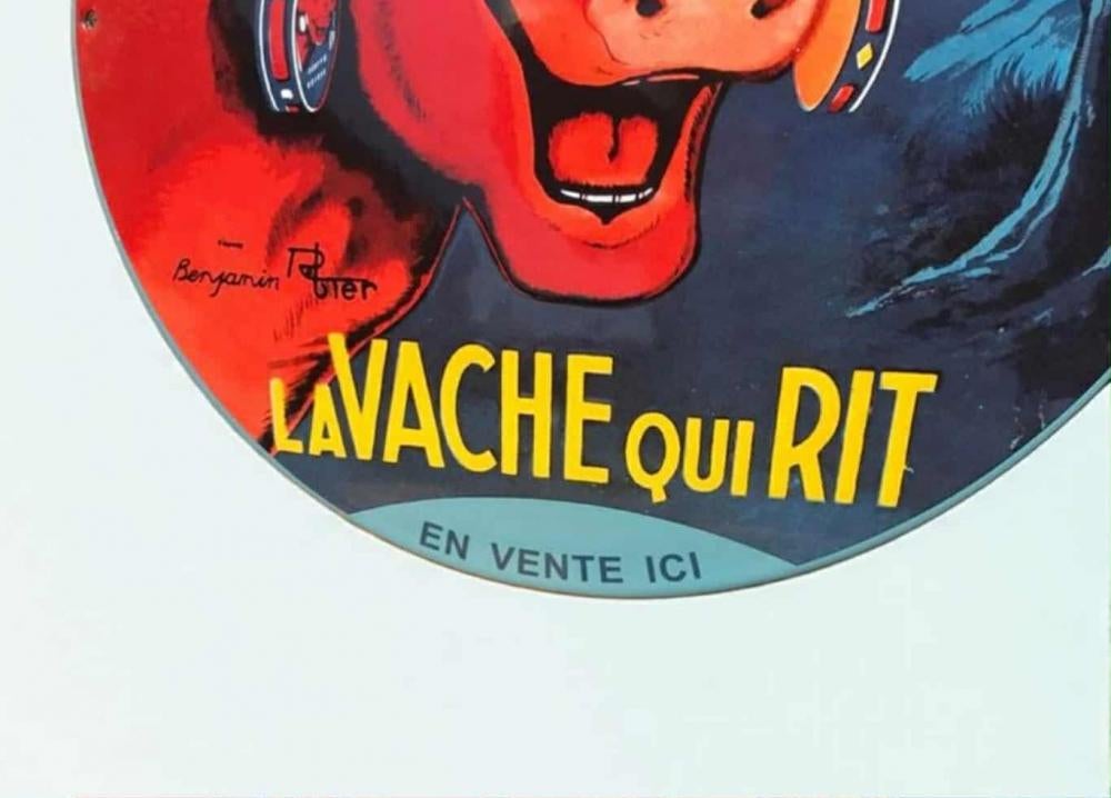 Nieuw emaille reclamebord van La Vache qui rit., Reclamebord, ., Nieuw, Ophalen of Verzenden