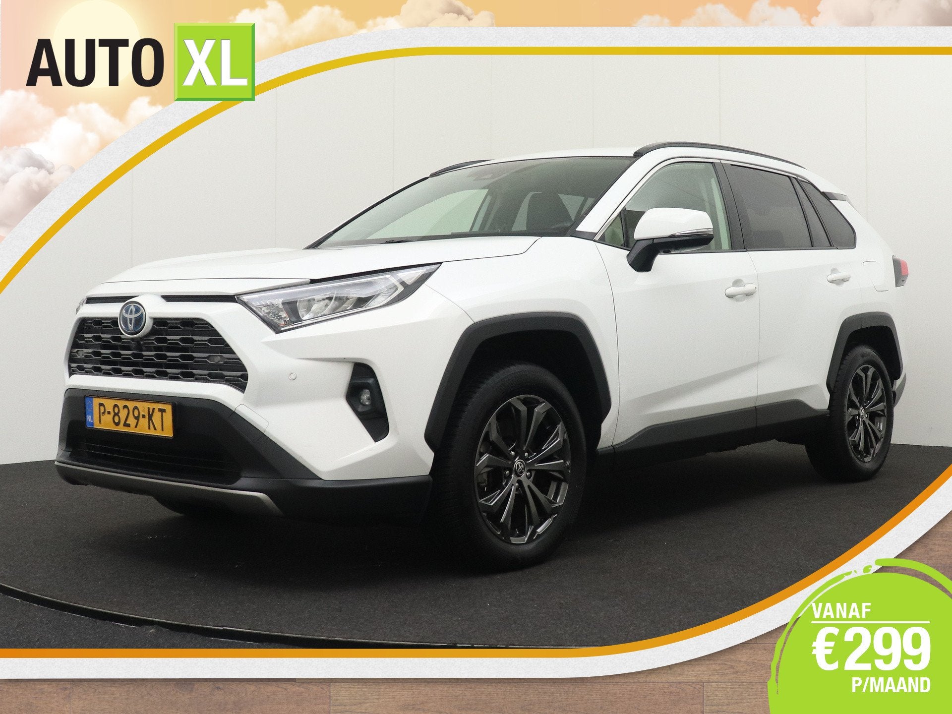 Toyota RAV4 2.5 Hybrid Business+ Innovation-pakket Leder 360, Dealer onderhouden, Gebruikt, 4 cilinders, Wit